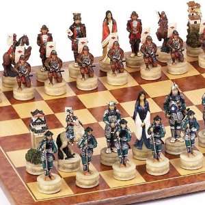   Samurai Chessmen & St. Marks Square Chess Board Toys & Games