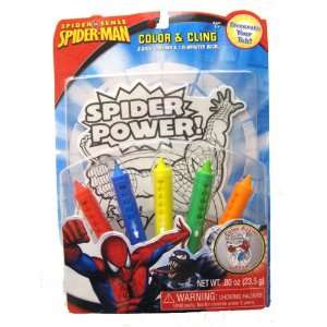  Spiderman 5 Bath Crayons and Character Decal Coloring Set 