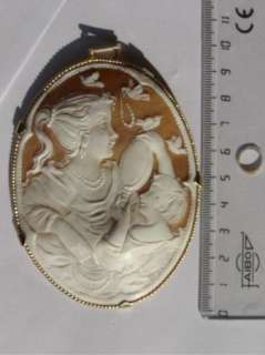 Antique 19th Century Gold Cameo pendant,hand carved.One of a kind 
