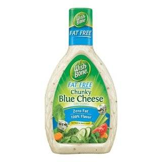 Wishbone Salad Dressing, Fat Free Chunky Blue Cheese, 16 Ounce Bottles 