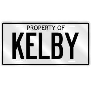  PROPERTY OF KELBY LICENSE PLATE SING NAME