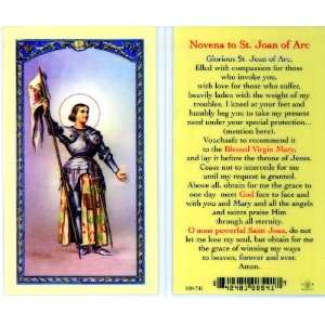  Novena to St. Joan of Arc Holy Card (800 541) (E24 967 