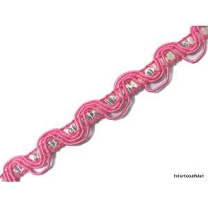  New Thin 5Yard Trim Pink Color Ribbon Braid Sewing Lace 