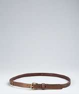 Calvin Klein bronze cracked leather double strap belt style# 318308601