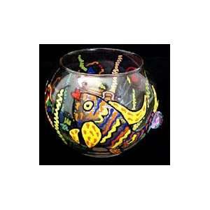   Design   Hand Painted   19 oz. Bubble Ball with candle