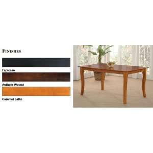Caramel Latte Venetian Dining Table 42x78 Solid by Atlantic Furniture
