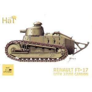  Renault FT17 Tank w/37mm Cannon (2) 1 72 Hat Toys & Games