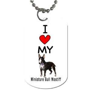  I Love My Miniature Bull Terrier Dog Tag 