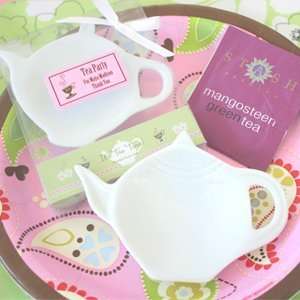   Tea Time Porcelain Teapot Dish   Baby Shower Gifts & Wedding Favors