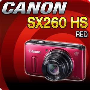 Canon Powershot SX260 HS (Red) 12.1MP 20x Zoom Digital Camera  