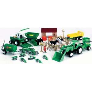  Big Green Tractors and Farm Machine Play Set Workers 