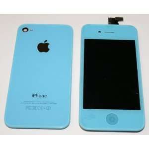 Light Blue iPhone 4S 4GS Full Set + Tools Front Glass Digitizer + LCD 
