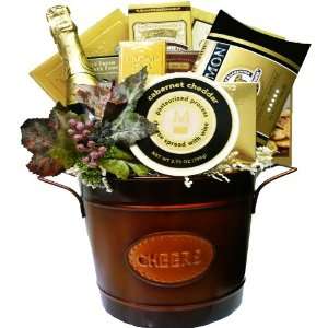 Cheers To You Gourmet Food Gift Basket with Smoked Salmon  