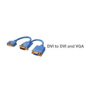  DVI to DVI and VGA Video Cable Adapter Splitter