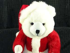 Vintage 1993 Hallmark Plush Santa Suit Christmas Bear  