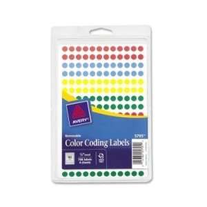  Avery Round Color Coding Label  Assorted Colors   AVE05795 