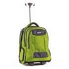 18 Olive Laptop Rolling Backpack Notebook School Wheeled Bookbag 