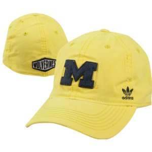 Michigan Wolverines Gold adidas Originals Flex Fit Hat  
