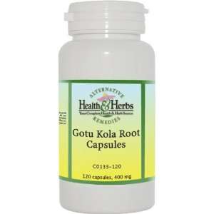  Health & Herbs Remedies Gotu Kola Root Capsules, 120 Count Bottle