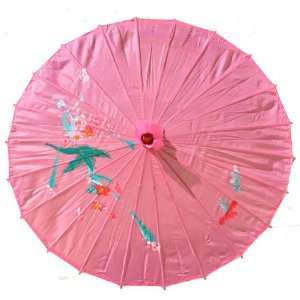  Chinese Cloth Flower Pink Parasol 