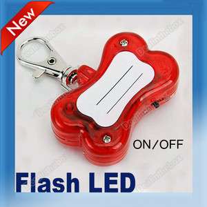 Adorable Red Pet Dog Cat Safety LED Flash Blink Light Tag Collar 