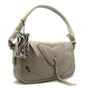 Roberto Cavalli Leather Heart Handbag Tan _#463668
