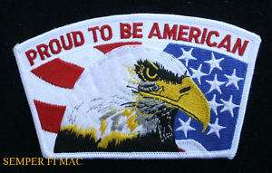 PROUD TO BE AN AMERICAN US FLAG USA EAGEL PATCH BIKER  
