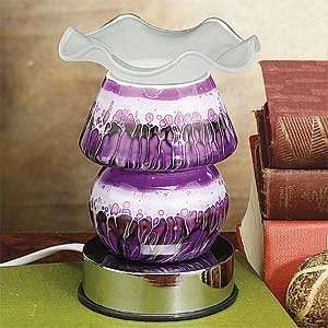   Marble Grain Lamp Shape Purple Electric Oil Burner