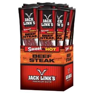 Jack Links Beef Steaks, Sweet and Hot, 1 Ounce (Pack of 12)  