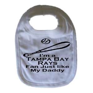  Tampa Bay Rays Baseball Bib Funny Bib Personalized Bib 
