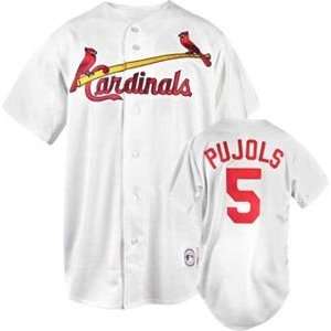 Albert Pujols Cardinals White MLB Replica Jersey   Size 48   Medium