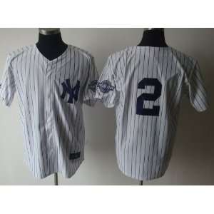  New York Yankees #2 Derek Jeter W/3000 Hits Patch White 