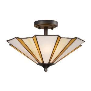  Landmark 08001 AB Fulton Collection Stained Glass 3 light 