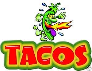 Tacos Restaurant Concession Food Vendor Truck Decal 14  