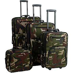 Rockland Luggage Deluxe 4 piece Camouflage Luggage Set   