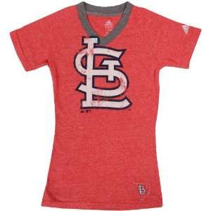   Cardinals Youth Girls Home Plate T Shirt   Red