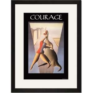  Black Framed/Matted Print 17x23, Courage