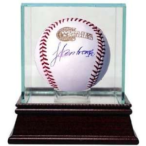   Signed 05 World Series Baseball w/ Glass Case Sports Collectibles