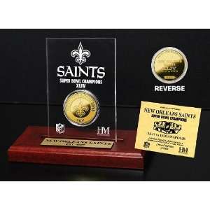 New Orleans Saints Super Bowl Champs Etched Acrylic  