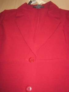Vezucci size Small Blazer & size 6 Pants Burgundy Stretch Suit Set 