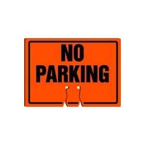 Traffic Cone Top Warning Sign in Orange   NO PARKING