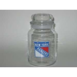  NEW YORK RANGERS 25 oz. Team Logo Glass CANDY JAR with Lid 