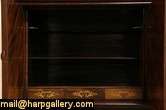 hand crafted about 1840 in Biedermeier or Empire design, a bar cabinet 
