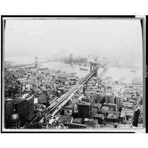  Brooklyn,Manhattan bridges,marine transportation,New York 