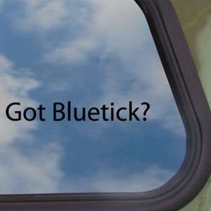   Bluetick? Black Decal Coon Hunting Hound Car Sticker