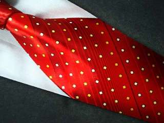 NWT Louis Unique 100% Silk Pattern Red Necktie a590  