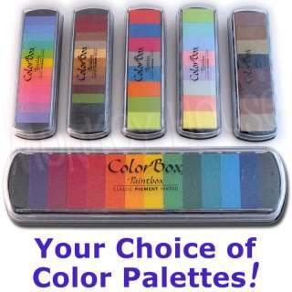 ColorBox Paintbox PIGMENT inkpad set multicolor ink stamp pad,arrange 