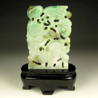 Chinese Jadeite / Jade Statue   Foo Dog & Ruyi NR  