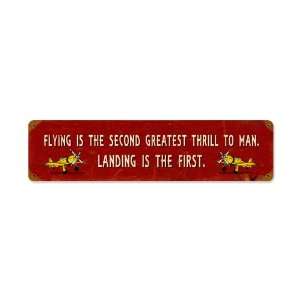  Greatest Thrill Aviation Vintage Metal Sign   Victory 