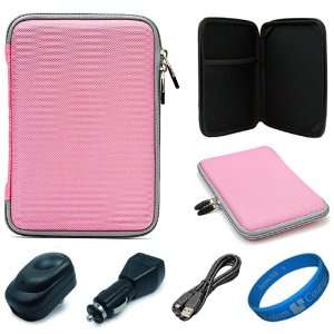 Pink Scratch Resistant Nylon Protective Cube Carrying Case Kindle Fire 